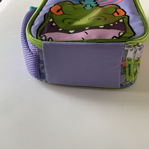 NWT Nickelodeon Rugrats Reptar Zipper Lunchbox with Side Drink Holder - Picture 3 of 9
